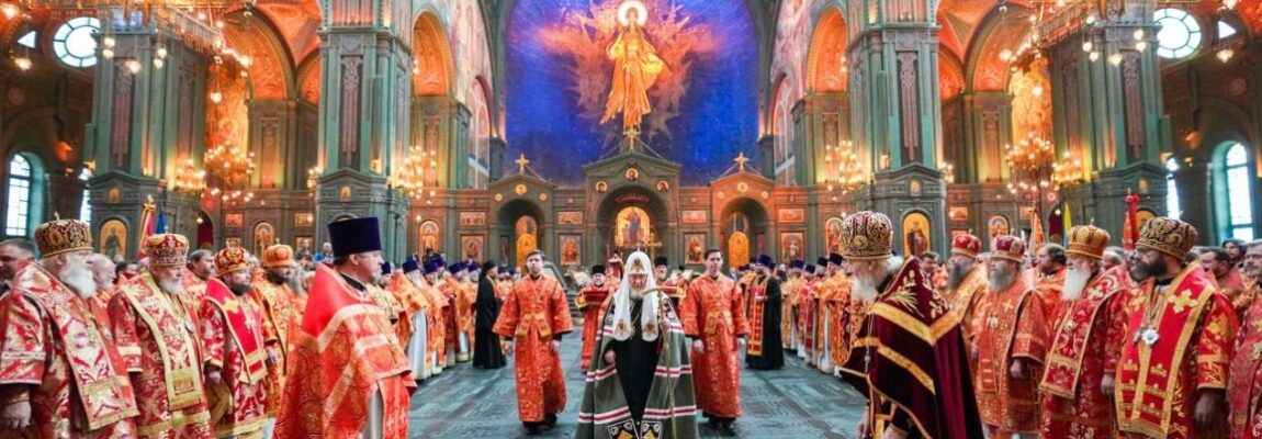 В день памяти великомученика Георгия Победоносца Предстоятель Русской Церкви совершил Литургию в главном храме Вооруженных сил России